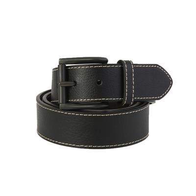 Men's belt black lychee print cowhide belt casual fashion leather belt  