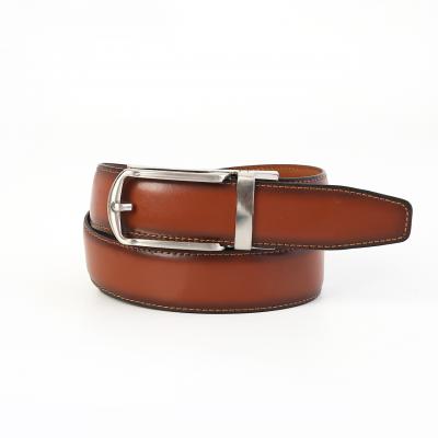 Men's double color leather belt length clipable business men's casual belt HY1041