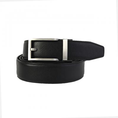 Men's leather belt length can be cut business men's casual buckle belt HY1039